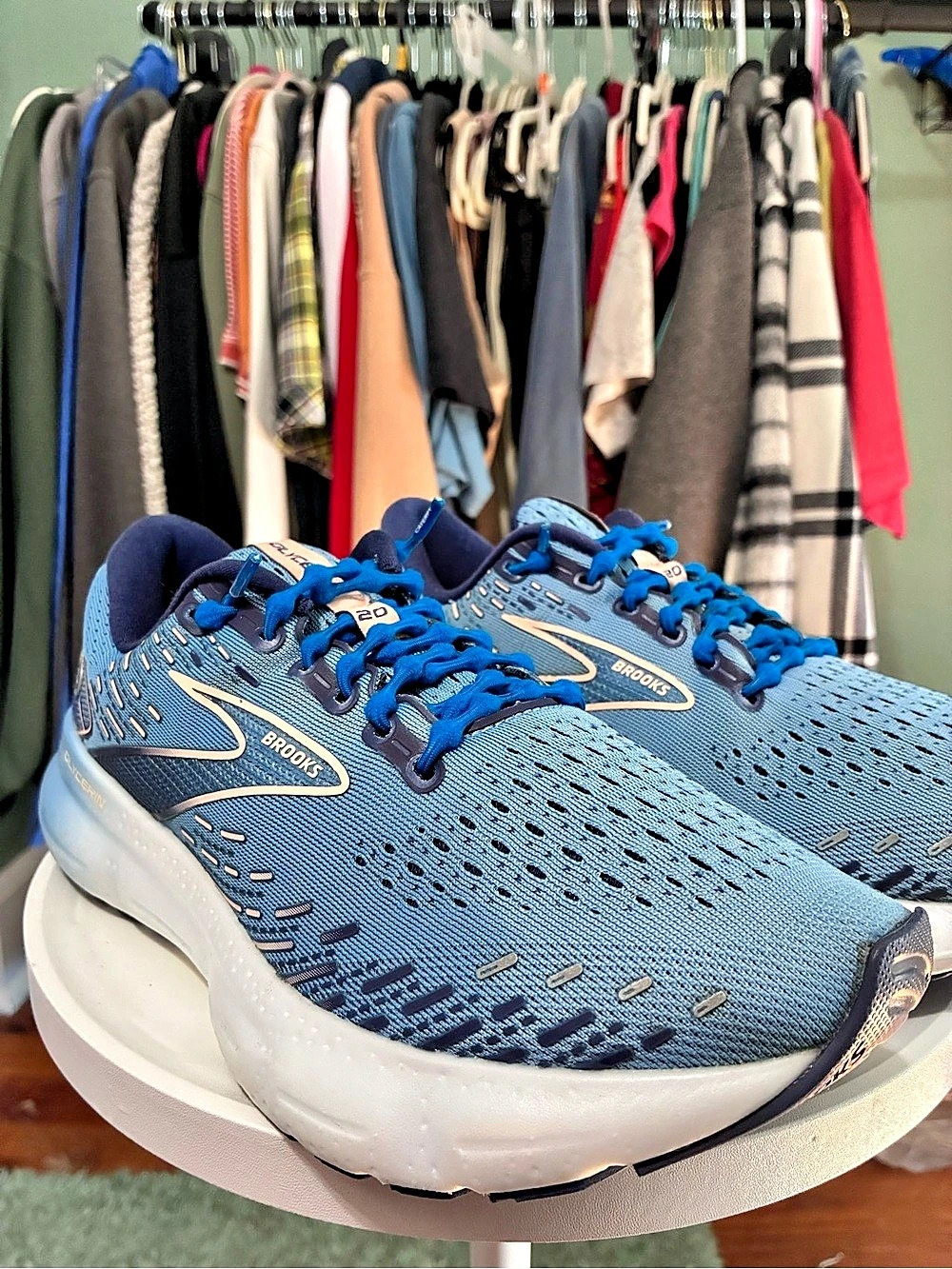 Brooks Glycerin 20 Women's Athletic Shoes US 9.5 B Blue & White